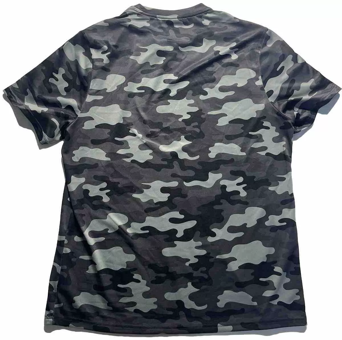 gymshark camo logo crewneck short sleeve gym shirt
