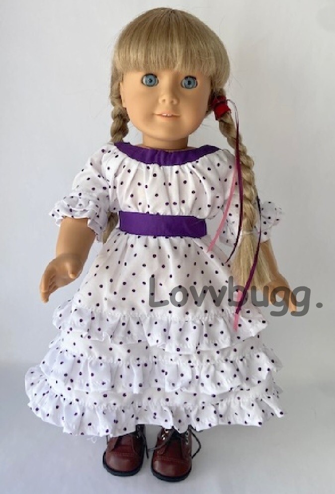 kirsten birthday dress Repro Kirsten Birthday Dress w Pinafore+Crown for American Girl 18" Doll  Clothes