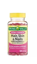 Spring Valley Hair Skin & Nails Dietary Supplement Softgels 20 Ex:02/27