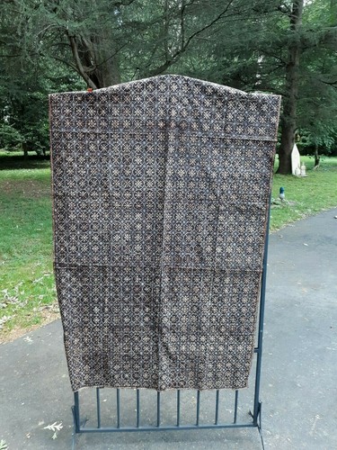 Vintage Batik Fabric Old or Antique Signed 40" x 88 " Mid Century Indonesian
