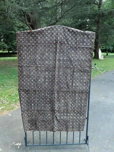 Vintage Batik Fabric Old or Antique Signed  40" x 88 " Mid Century Indonesian  - Afbeelding 1 van 8