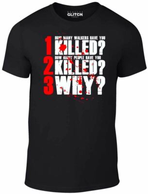 The 3 Questions T-Shirt - Inspired by Walking Dead Zombie Rick Grimes Walkers