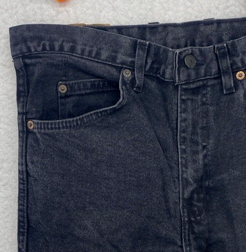 Jeans Levi Strauss Hombre 31x34 Negro 547 Vintage Naranja Pestaña Años 90 Hecho en Australia Foto 4 de 4