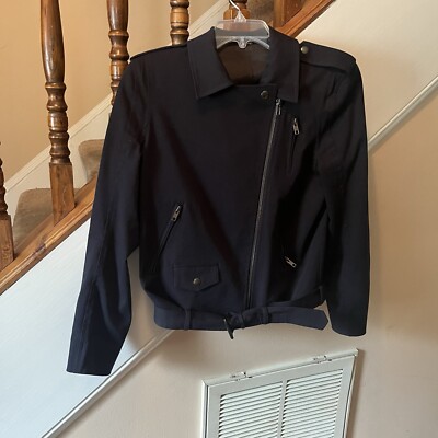 Theory Electra Daily Motorcycle Jacket Navy blue With Pockets