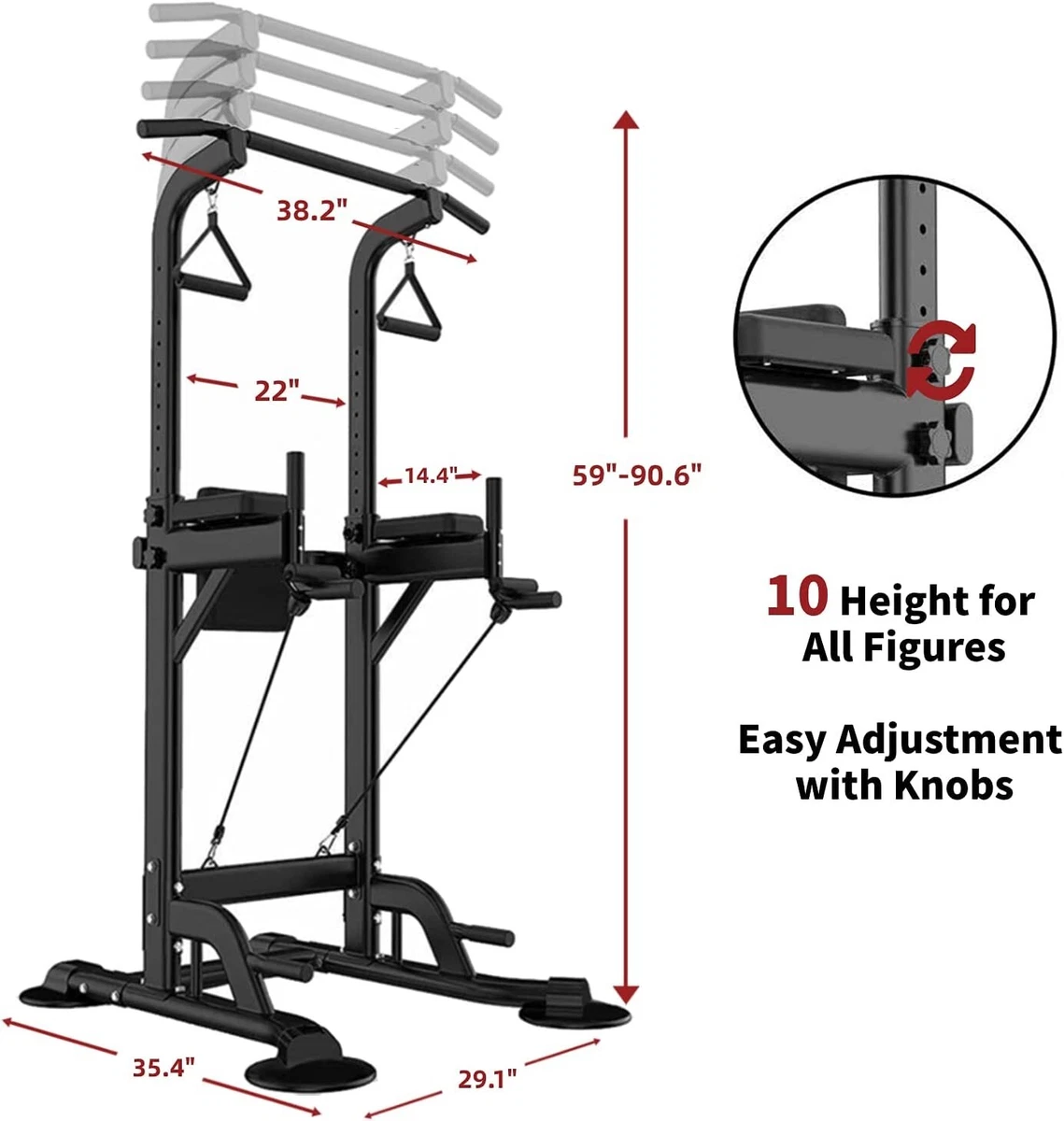 Ripley - BARRA DOMINADAS PARALELAS 2 EN 1 MULTIFUNCIONAL SOPORTE 250KG