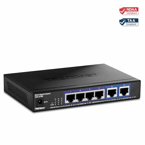 6-Port 10G Switch, 4 x 2.5G RJ-45 BASE-T Ports, 2 x 10G RJ-45 Ports, 60Gbps S... - Picture 11 of 11