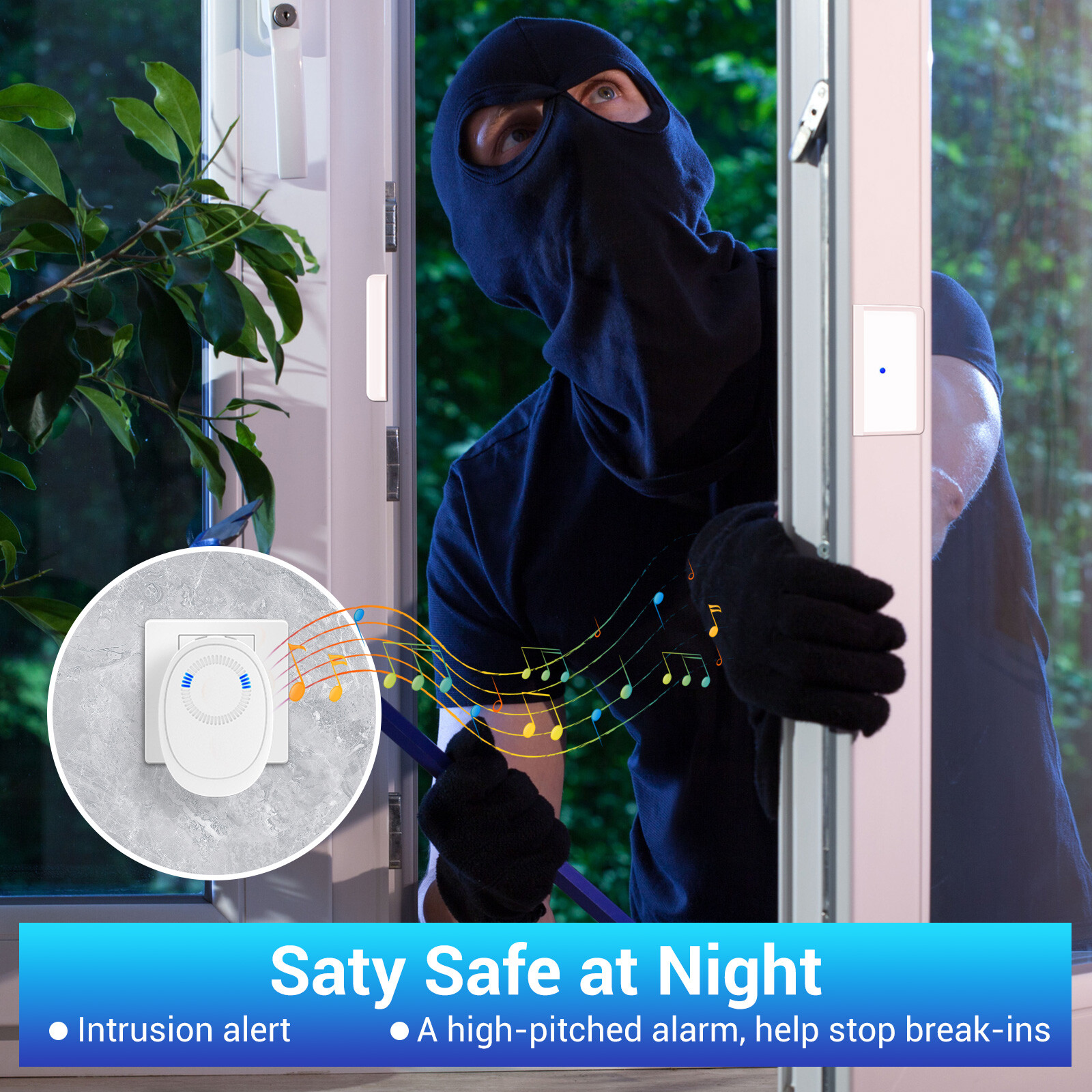 Wireless Home Window Door Burglar Security Alarm System Magnetic Sensor ...