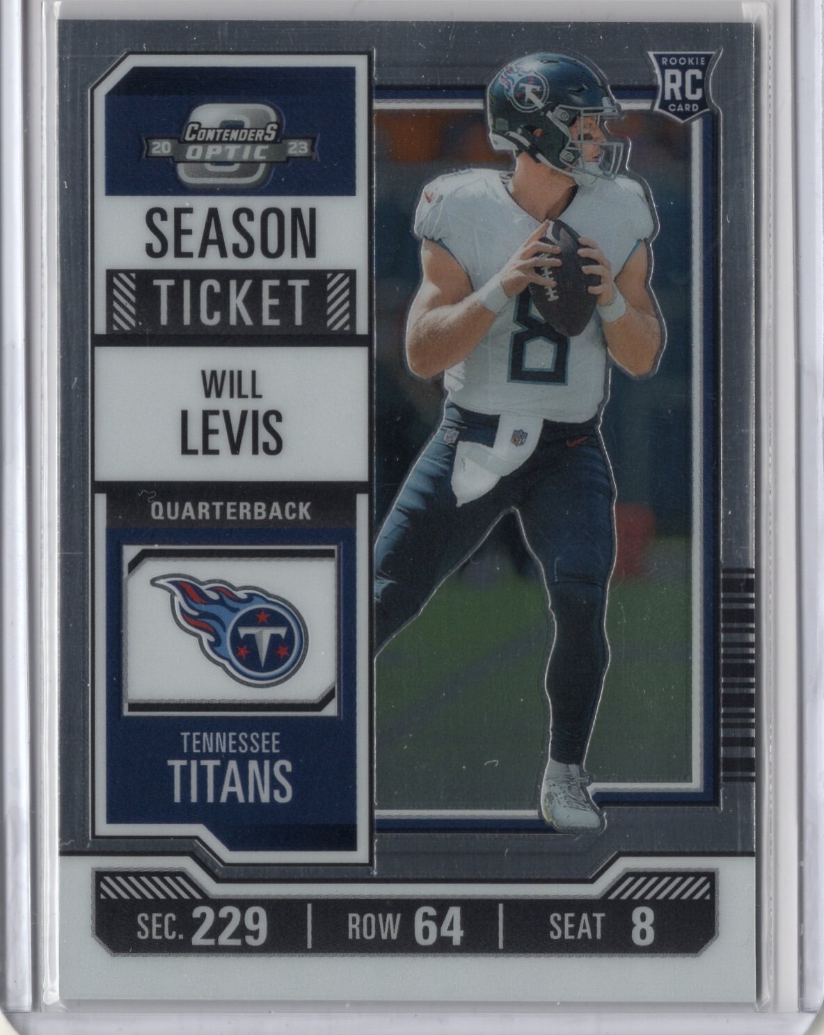 WILL LEVIS 2023 Panini CONTENDERS OPTIC ROOKIE #56 TENNESSEE TITANS Kentucky