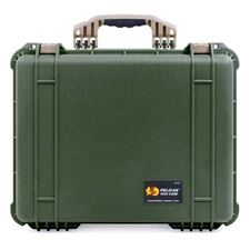 Pelican OD Green & Tan 1550 case. Comes empty - no foam.