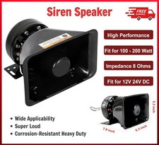 High Performance 100W/200W Siren Speaker - Compatible with Any 100-200W Siren