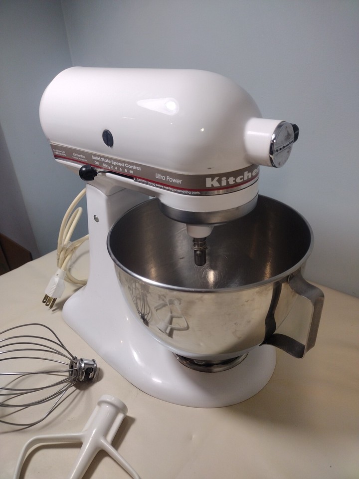KitchenAid Ultra Power KSM90 WHite Stand Mixer With Attachments eBay