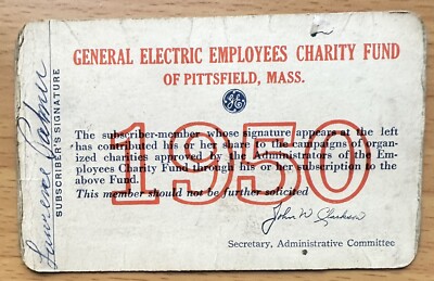1950 General Electric Employees Charity Fund of Pittsfield, Mass