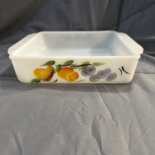 Anchor Hocking Fire King Fruit Design #452 Square Baking Pan Dish 9 Inch - 第 1/5 張圖片
