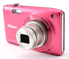 MINT w/Charger NIKON COOLPIX S3300 Pink 16MP 6x Digital Camera From JAPAN