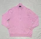 Brooks Brothers Sweater Mens 2XL Pink 1/4 Zip Mock Neck Cotton Knit Pullover