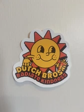 Dutch Bros Sticker RADIATE KINDNESS SUN Mystery Sticker Hunt June 2024 DB Coffee