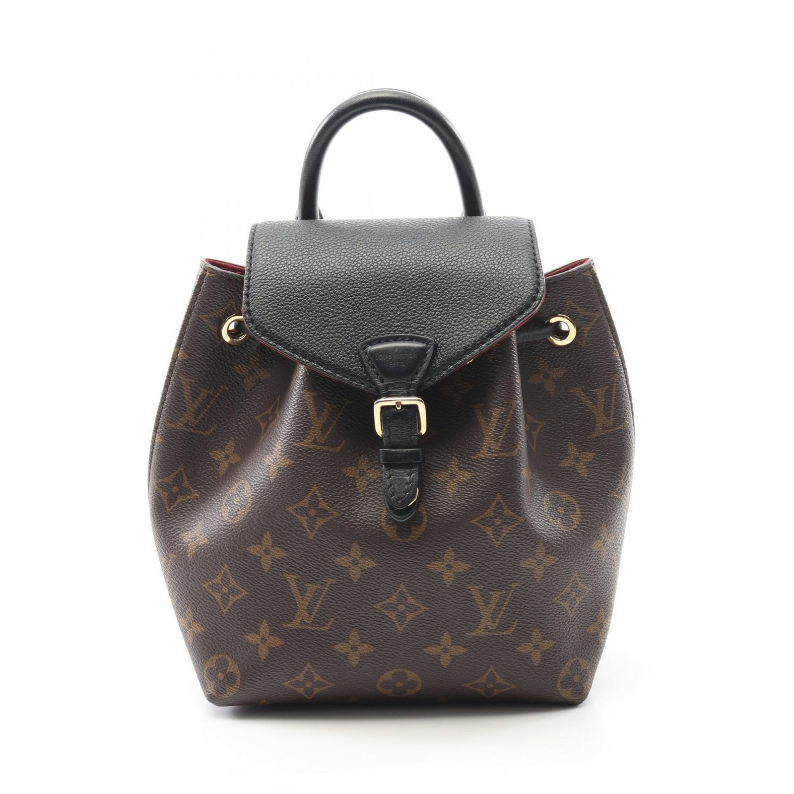 LOUIS VUITTON Montsouris NM BB Rucksack Backpack M45516 Monogram Noir Used Women