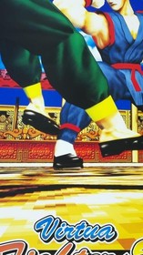 Virtua Fighter 2 Sega Saturn B2 Poster Japan Store Promo Akira Yuki 90s Vintage