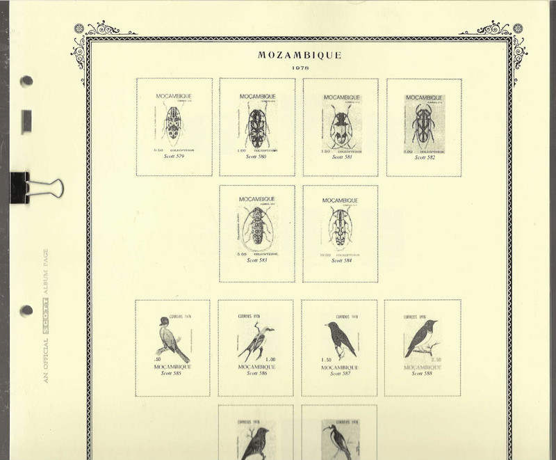 Scott Specialty pages for MOZAMBIQUE...1978 to 1982...26 pages