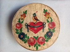 Antike Spanschachteln Konvolut handbemalt, Original, gut erhalten, 24-25cm