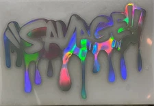 SAVAGE REFLECTIVE HOLOGRAPHIC  PRISM RAINBOW 6” INCH Vinyl Decal Sticker 1PC