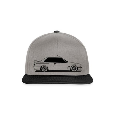 E30 Auto Classic Oldtimer Fan Snapback Cap, One size, Graphit/Schwarz