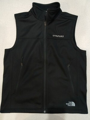 The North Face DYNAVAX Mono Vest Mens Sz M Black Wind Wall Softshell Outdoor EUC