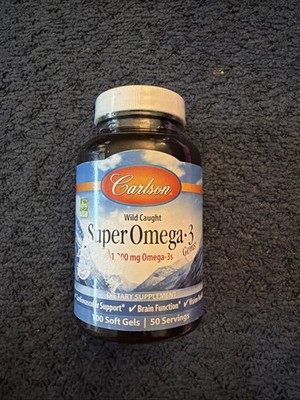 Carlson Super Omega-3 Wild Caught 100 Soft Gels Exp5/28