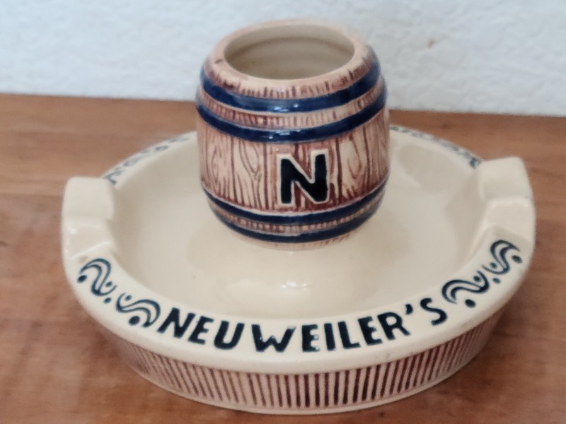 MATCH HOLDER/ASHTRAY:  NEUWEILER  BREWERY