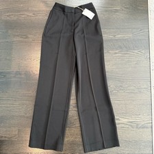 Quince Stretch Crepe Classic Trouser Pants Black Women’s 2 Office Workwear NWT