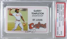 1981 Perma-Graphics/Topps Credit Cards Garry Templeton #125-010 PSA 9 MINT
