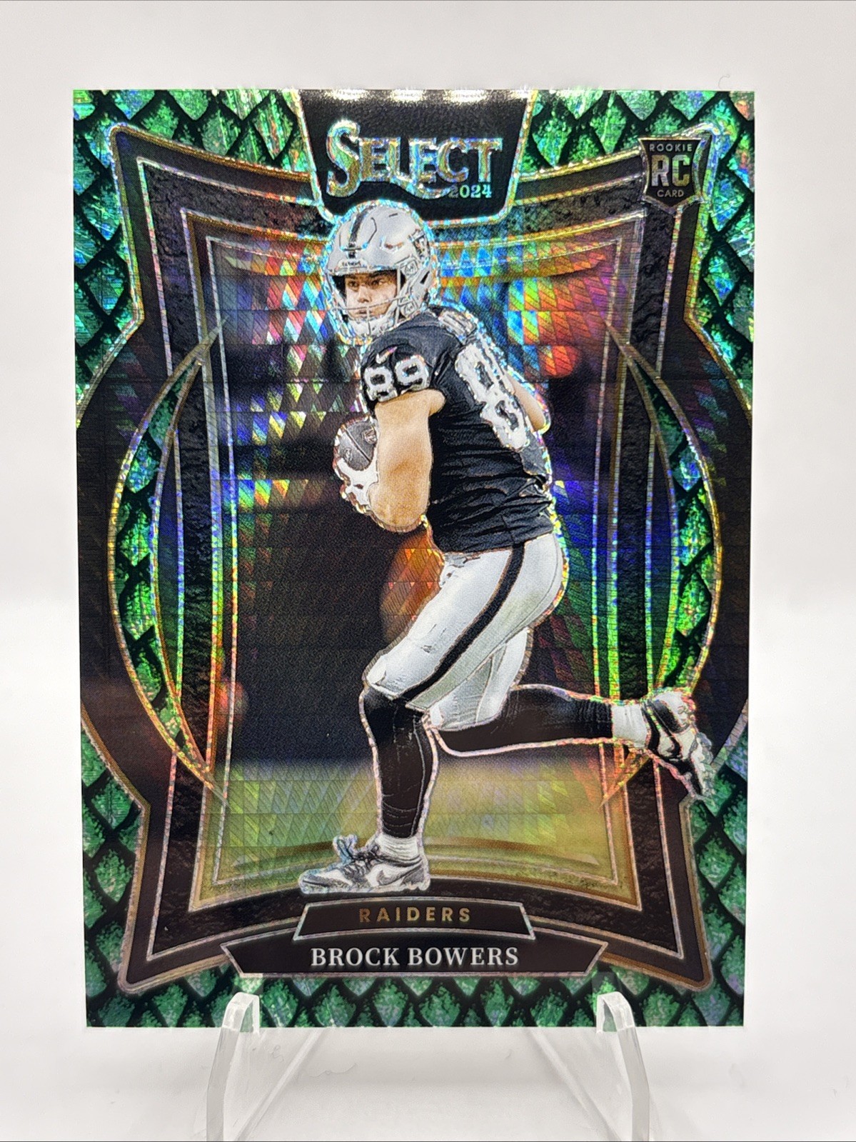 🐉🐲 Brock Bowers 2024 Select Football Concourse Dragon Scale /81 Rookie RC-A