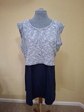 Daily Practice by Anthropologie Twofer Mini Dress Navy Marine Size S Oversized