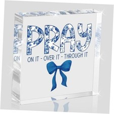 Blue Room Decor, Inspirational Christian Gifts for Women, Blue Floral