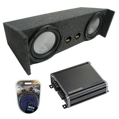 1987-2006 Jeep Wrangler YJ TJ Harmony A102 Dual 10'' Custom Sub Box & CXA8001 Amp