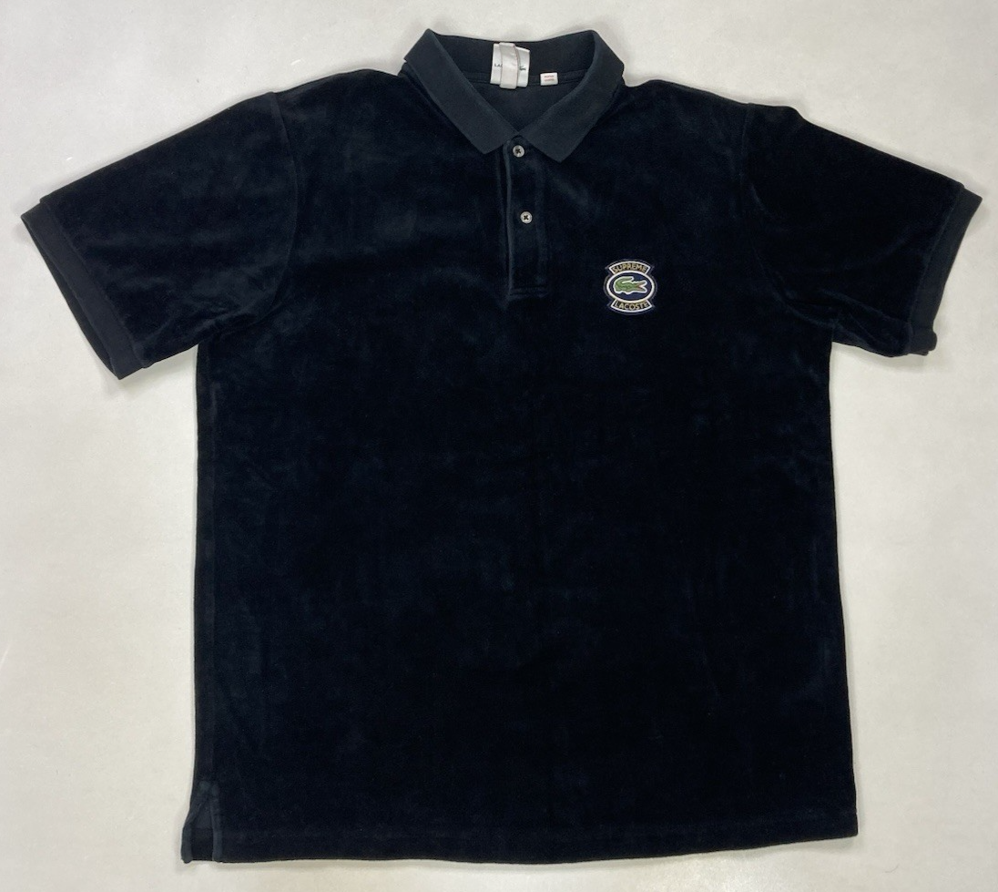 Supreme x Lacoste Polo Shirt Men Large Black Short Sleeve | eBay