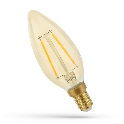Spectrum LED Filament Kerze 4,9W E14 Gold 490lm extra warmweiß 2400K