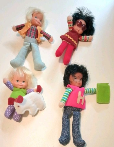 Honey Hill Bunch Dolls, Lot Of 4, With Puppy And Book Pre-Owned