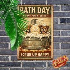 Funny Dachshund Bathroom Metal Tin Sign 8x12 Home Wall Art Decor