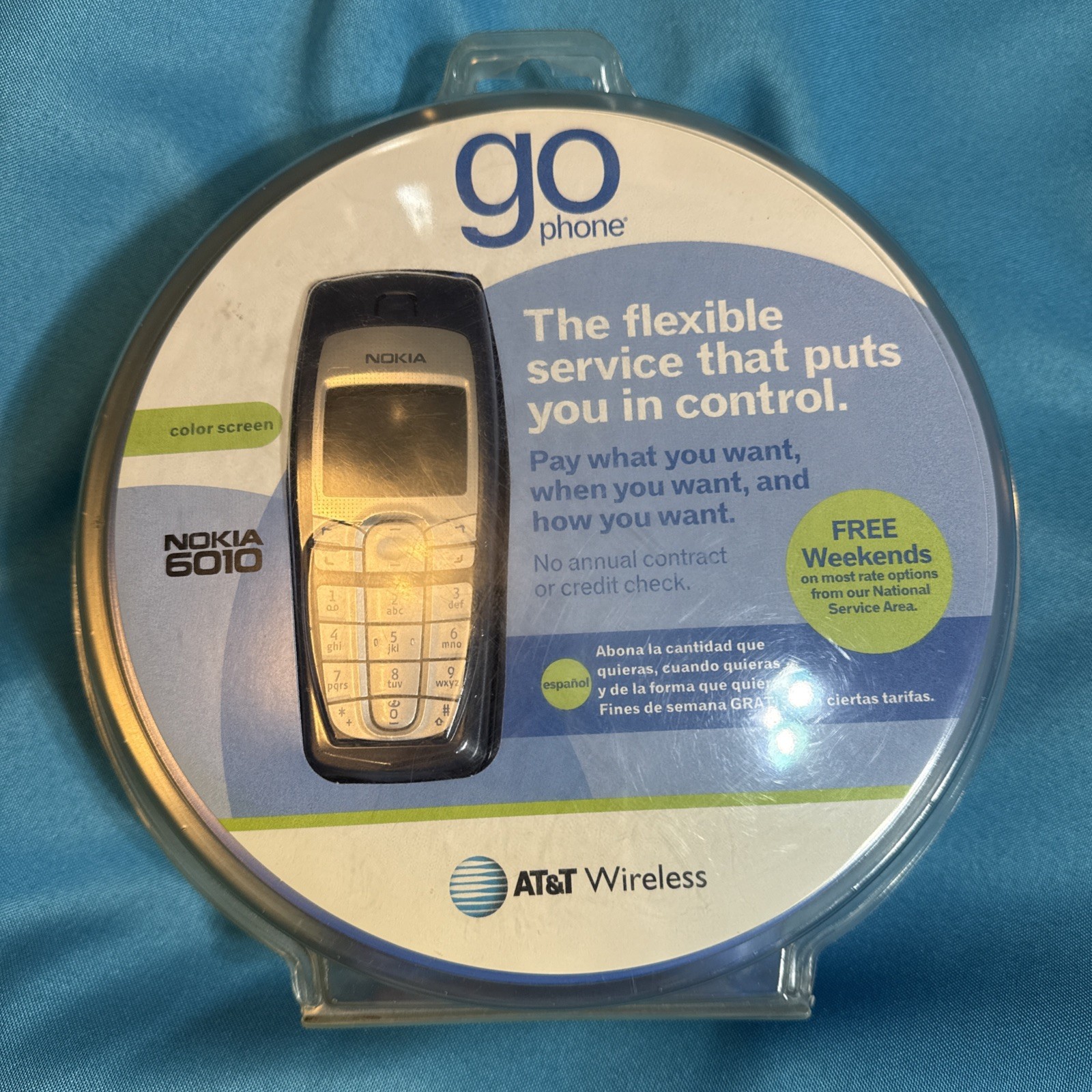 New Sealed Nokia 6010 Vintage Cell Phone GO Phone AT&T Wirel