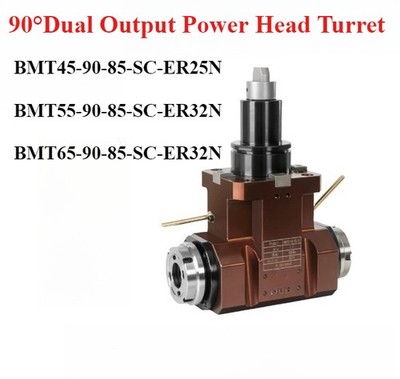 BMT 90°Dual Output Power Head Turret 12 Stations Internal Lock FOR CNC Turn-Mill
