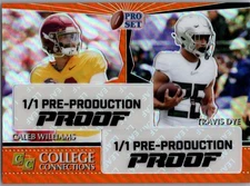 2023 Leaf Pro Set College Connections Caleb Williams 1/1 RC Bears w/ Travis Dye