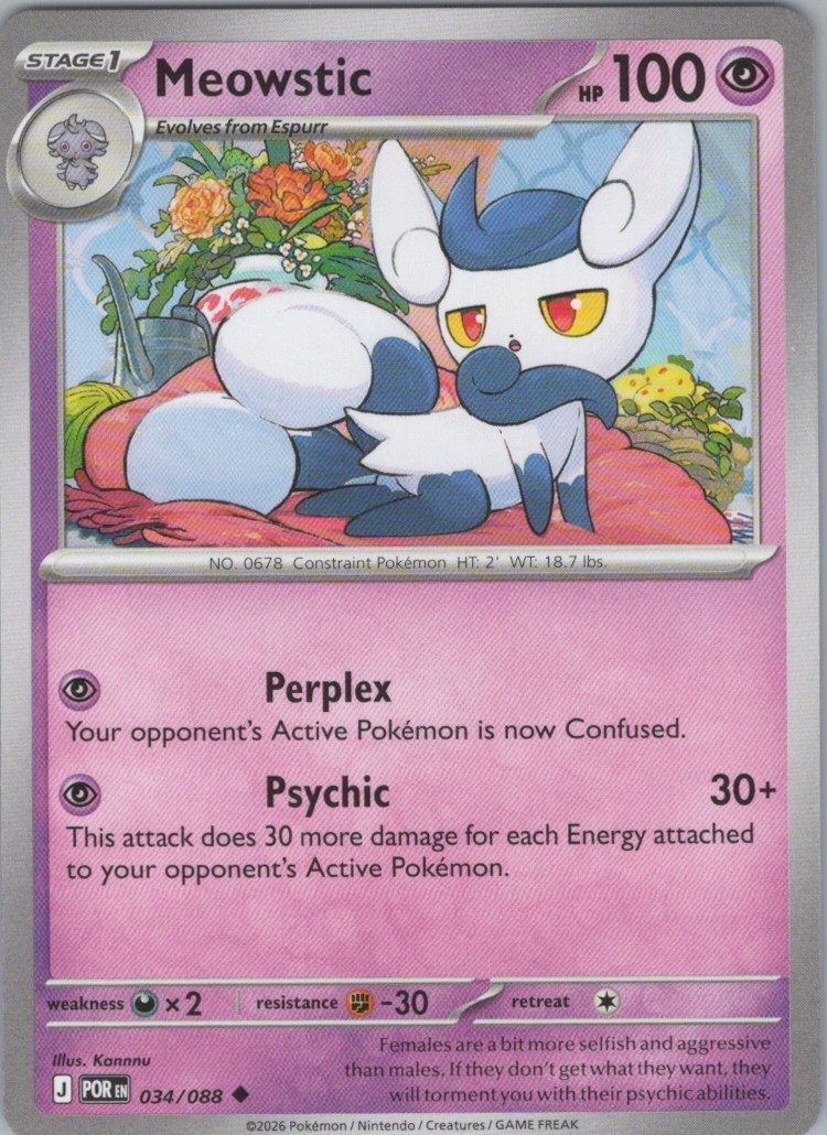 Regular Meowstic Uncommon ME03: Perfect Order 034/088 NM