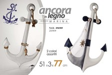 ANCORA DECORATIVA RETE CORDA APPENDINO MURO PARETE MARE PESCI MARINA 77*51*3 cm