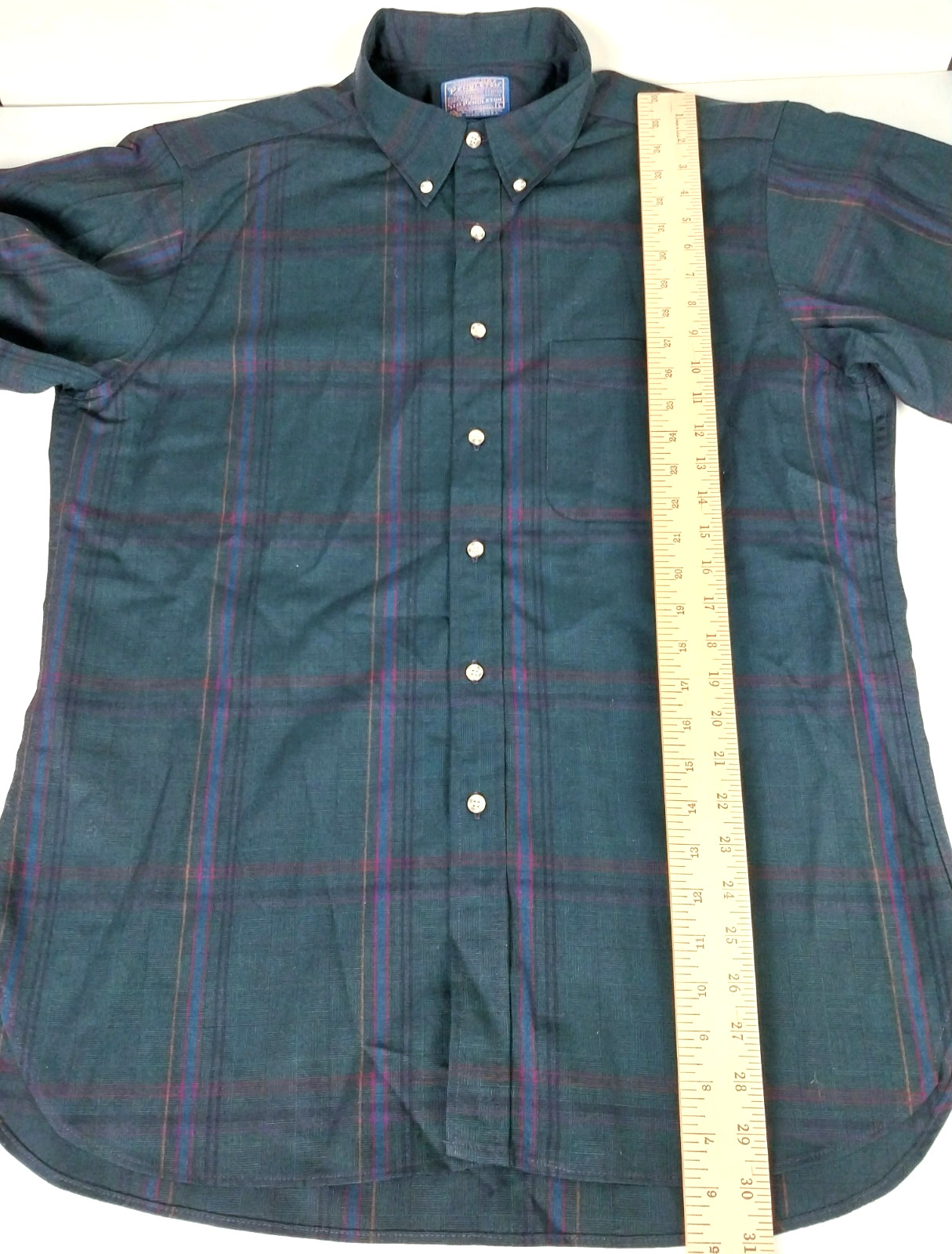 Vintage Pendleton Button Up Virgin Wool Dark Gree… - image 8