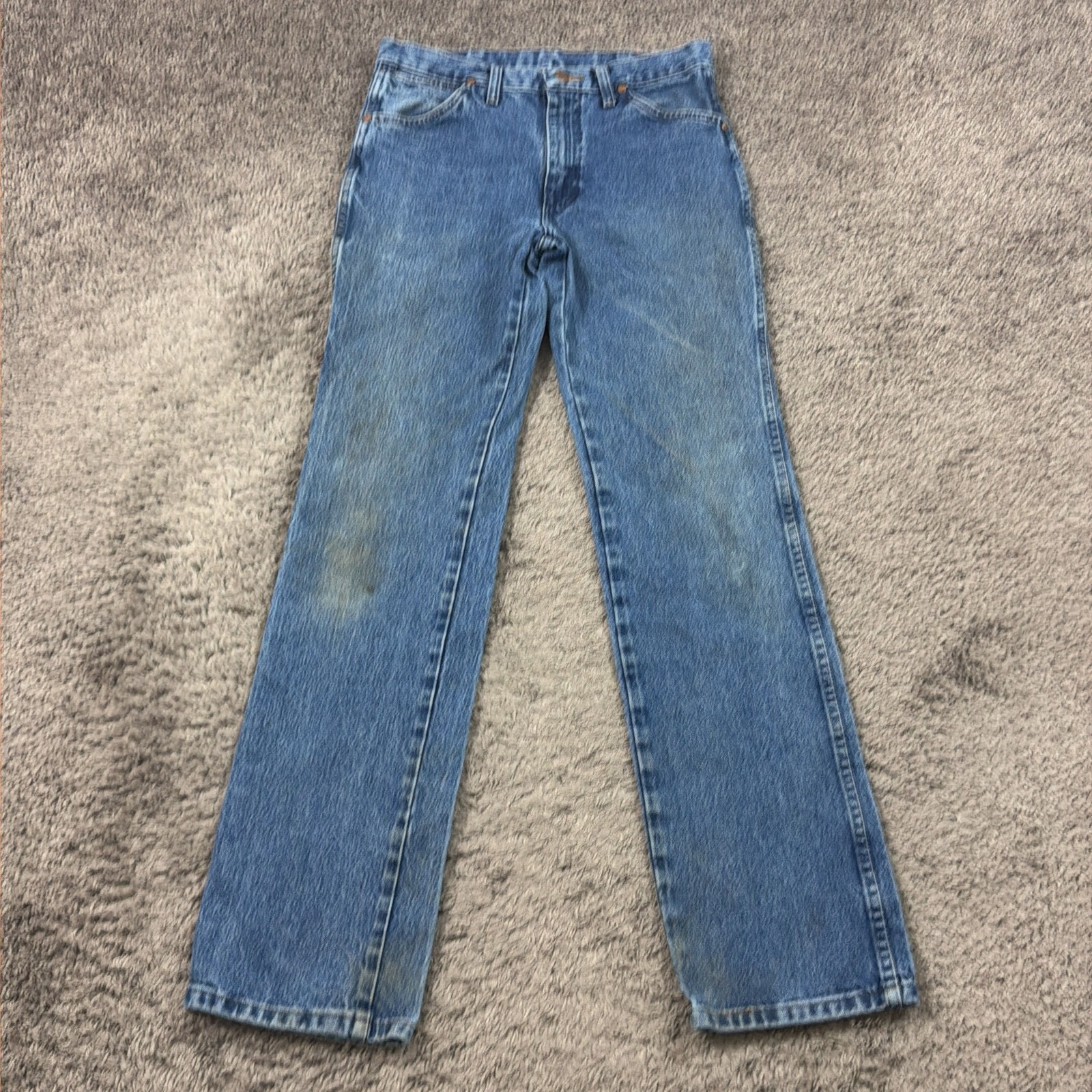 Mens 30 Cowboy Cut Slim Fit Straight Stonewash Denim Work 93