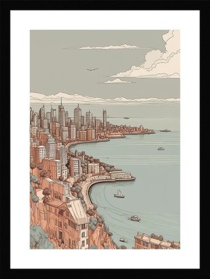 Epischer Hafen von Sydney gerahmtes Wandbild Poster Leinwanddruck Bild
