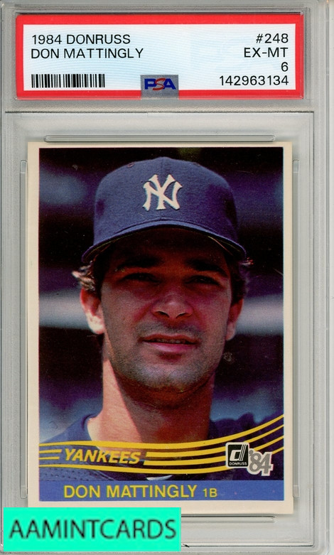 1984 DONRUSS DON MATTINGLY #248 PSA 6 EX-MT  RC