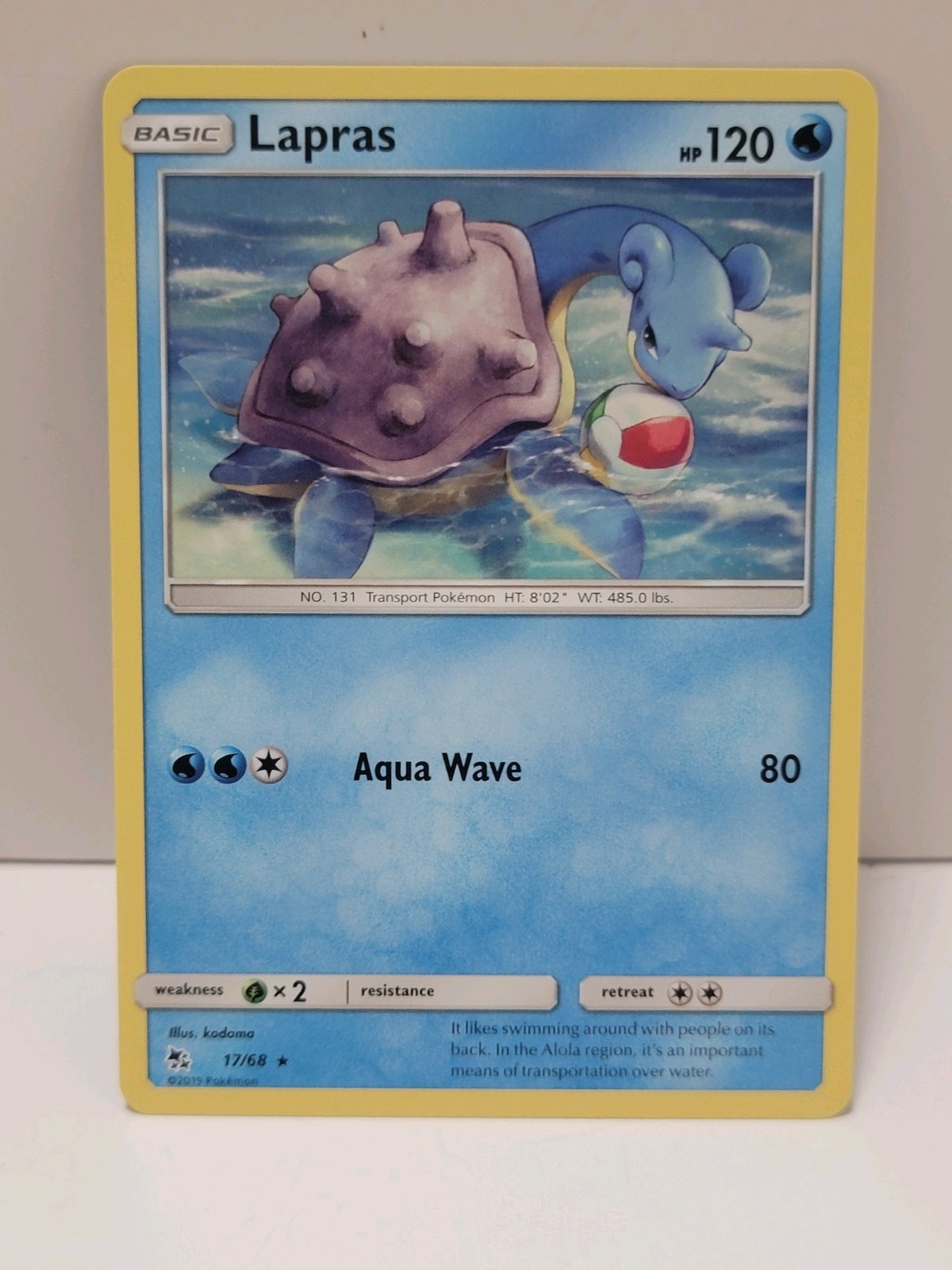 Pokemon - Lapras - 17/68 - Rare - Hidden Fates - NM/M - NEW