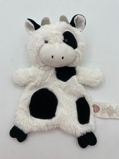 Parents Choice Cow Lovey Baby Security Blanket Plush Black White Flat Baby 9"